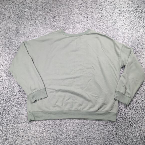 MTV Sweater Womens Large Green Crew Neck Graphic Logo Sweatshirt Casual Retro - Picture 5 of 6